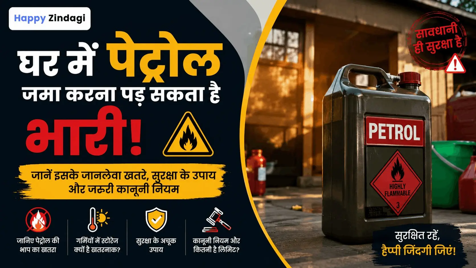 घर में पेट्रोल रखना बन सकता है टाइम बम! जानिए बड़े खतरे और सुरक्षा नियम