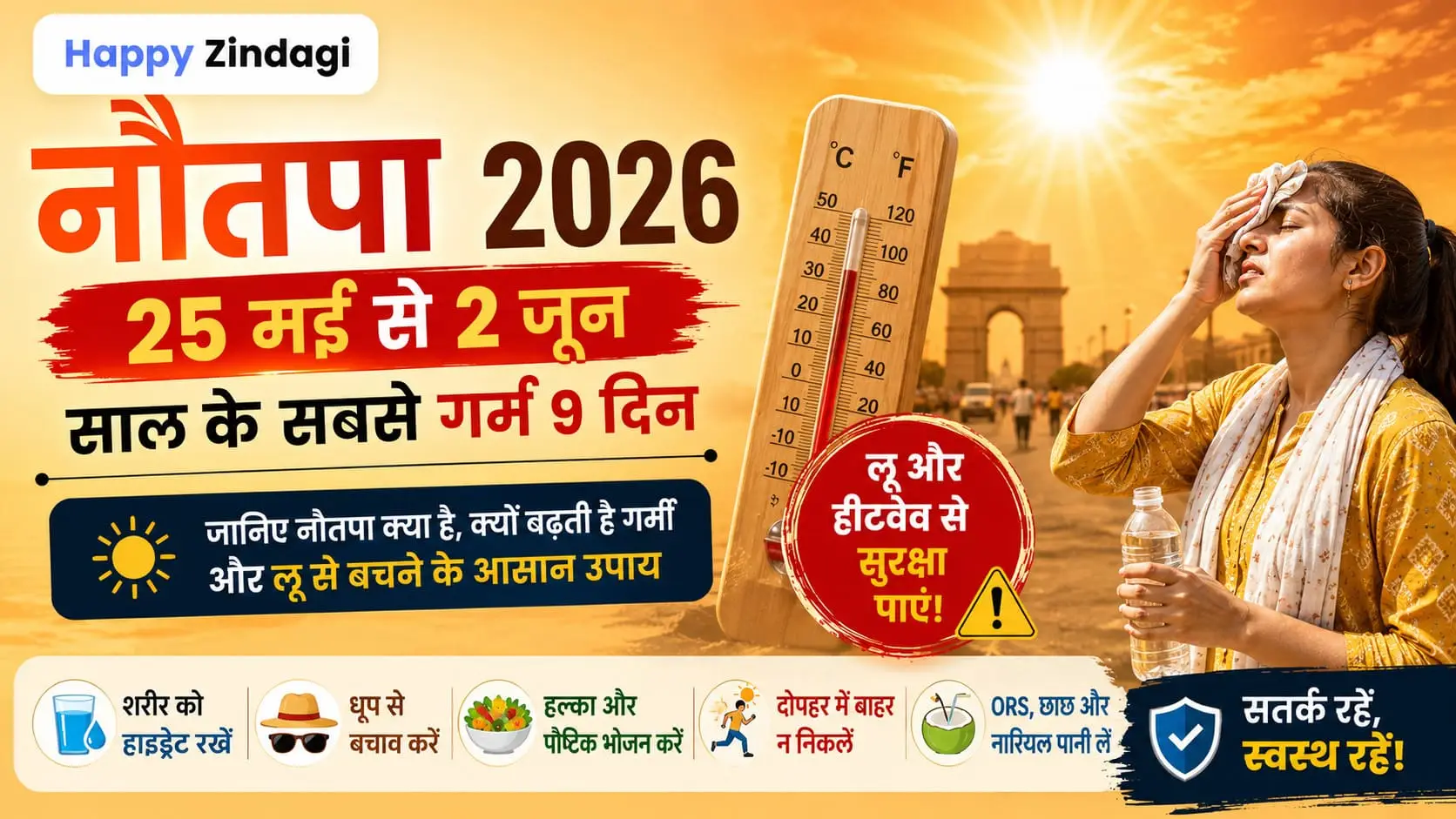 नौतपा 2026: 25 मई से शुरू होंगे साल के सबसे गर्म 9 दिन, जानिए लू और भीषण गर्मी से कैसे बचें
