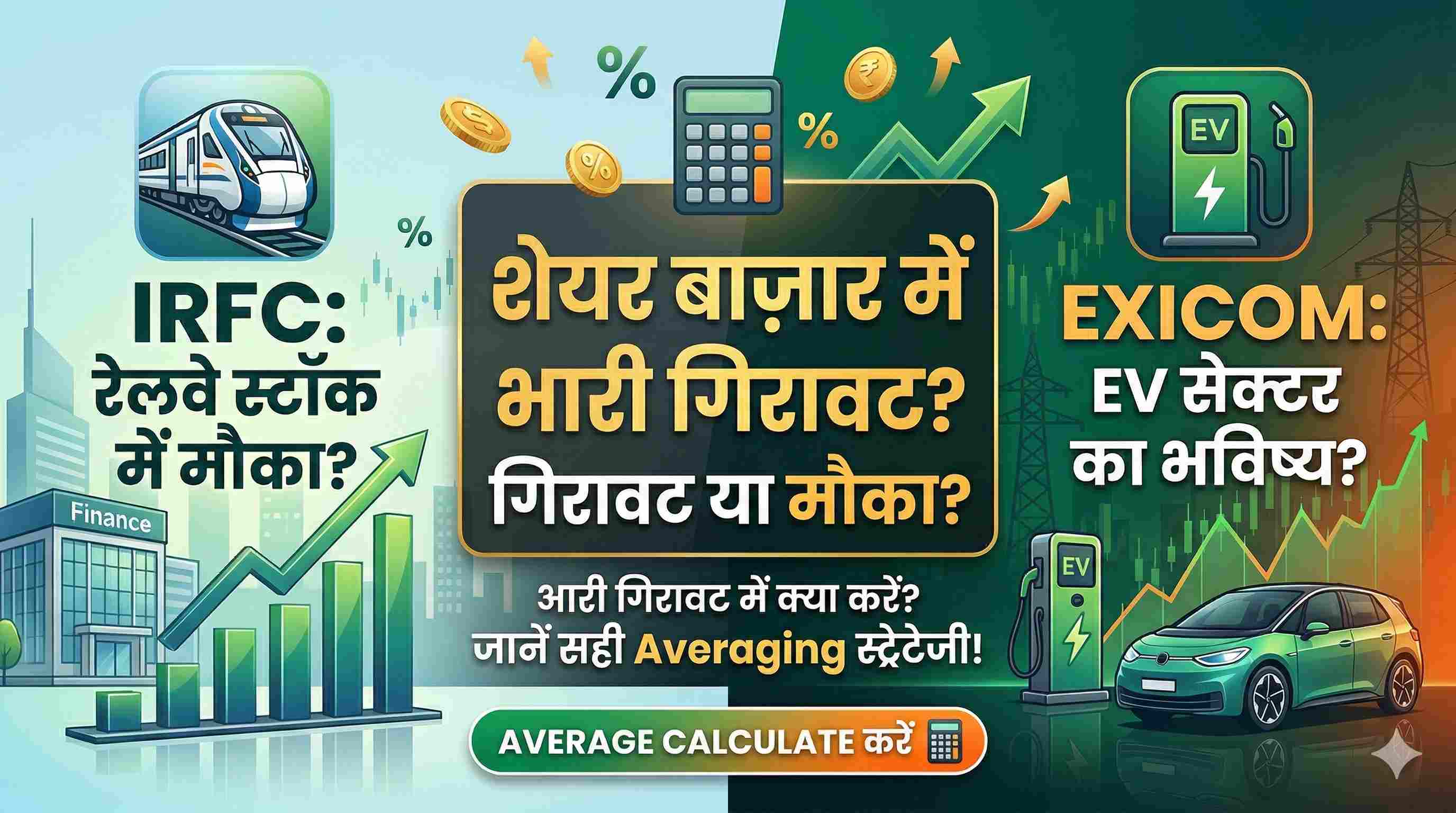 IRFC और Exicom में गिरावट से घबराएं नहीं! क्या यह स्टॉक को 'Average' करने का सही समय है?